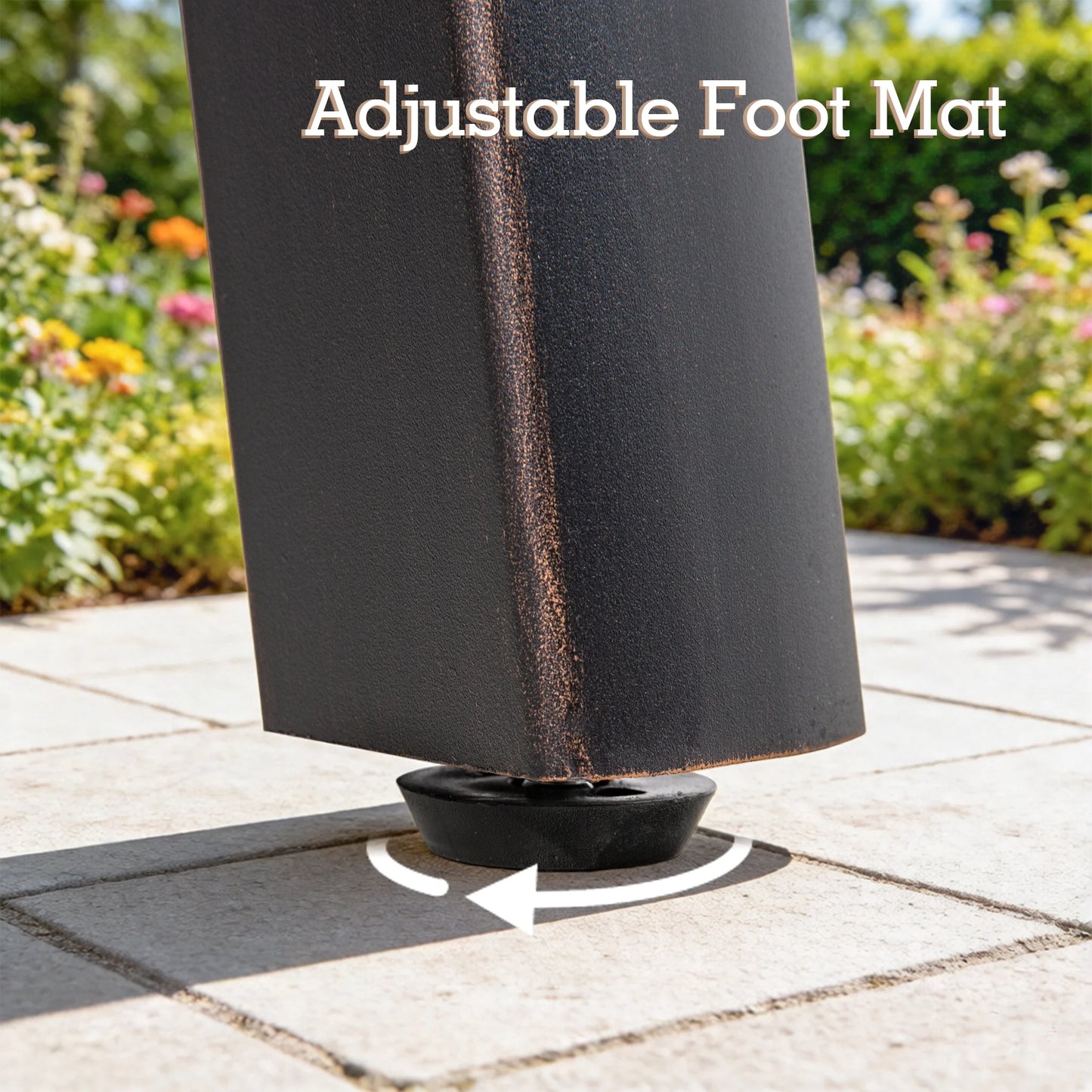 Asheville Patio Rectangular Dining Table and 6 Swivel Chair