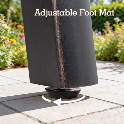 Asheville Patio Rectangular Dining Table and 6 Swivel Chair