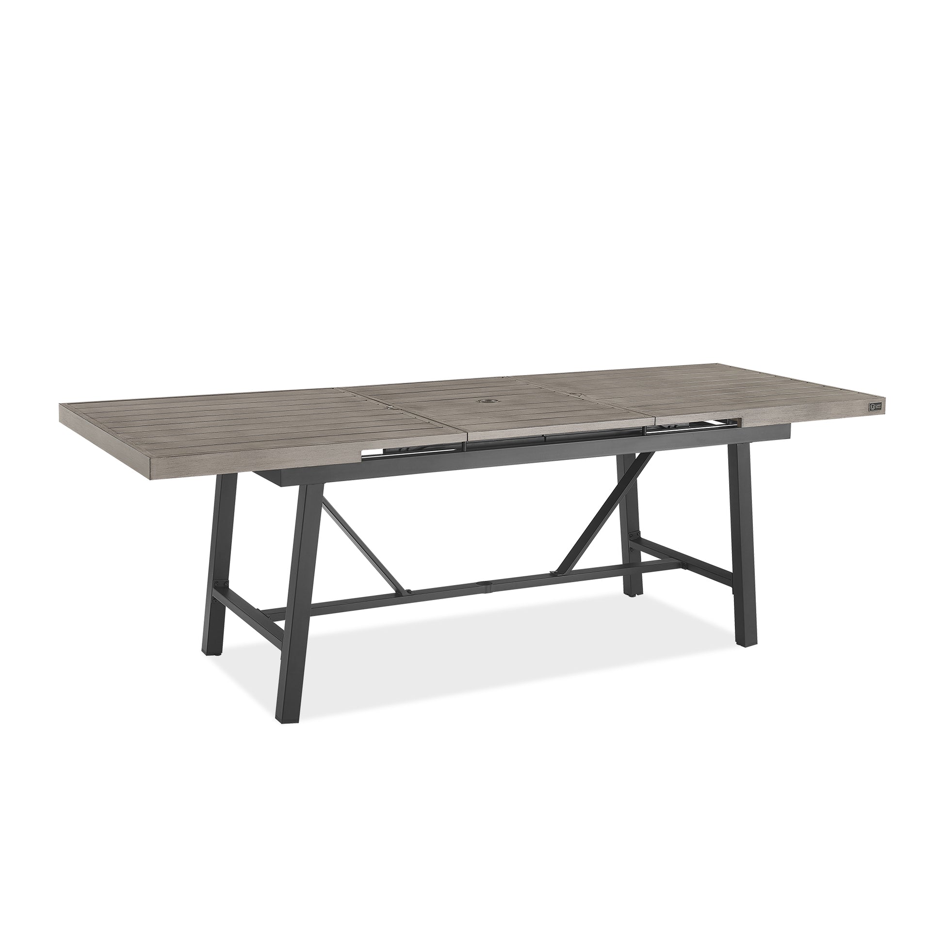 PEAKHOME Azur 91.5"L Automatic Extendable Aluminum Patio Dining Table for 8 Person