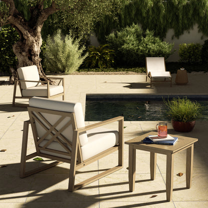 Hamarto 2 Person Aluminum Patio Bistro Set With Side Table