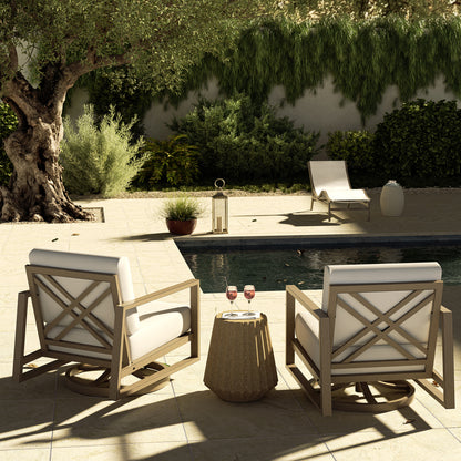 Patio Swivel Club Chairs