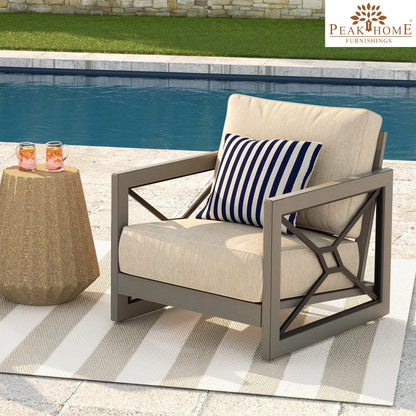 Marindo Patio Aluminum Club Chair With Sunbrella® Cushions