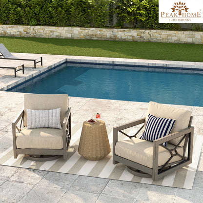 Marindo Patio Swivel Club Chairs With Sunbrella® Cushions