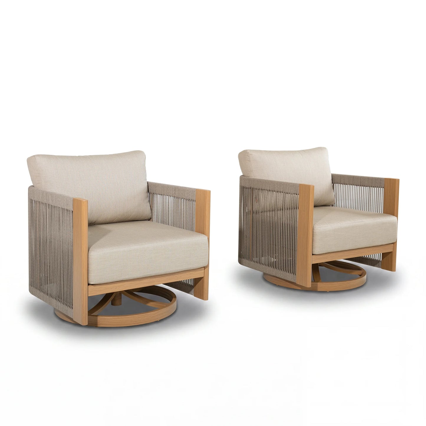Positano Aluminum Patio Swivel Chair