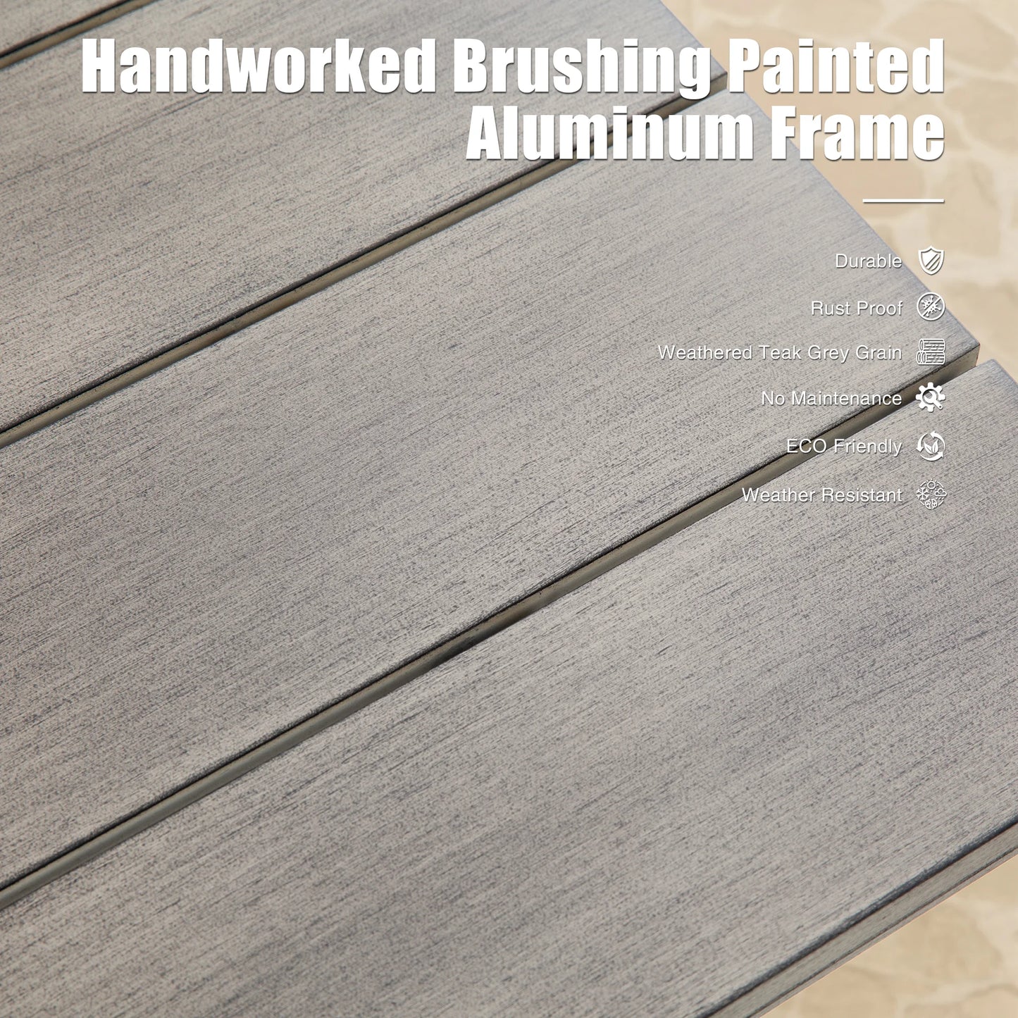 Sereno Aluminum Patio Rectangular Coffee Table