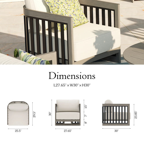 Sereno Aluminum Patio Club Chair Set of 2