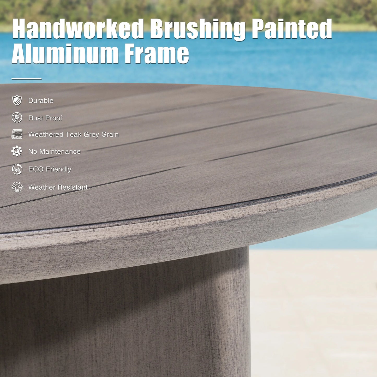 Sereno 4 Pieces Patio Sofa Set With Fixed Chairs and Round Coffee Table