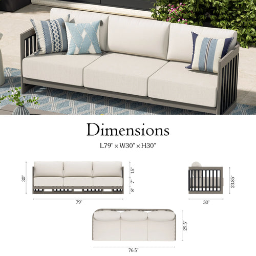 Sereno Aluminum Outdoor Sofa