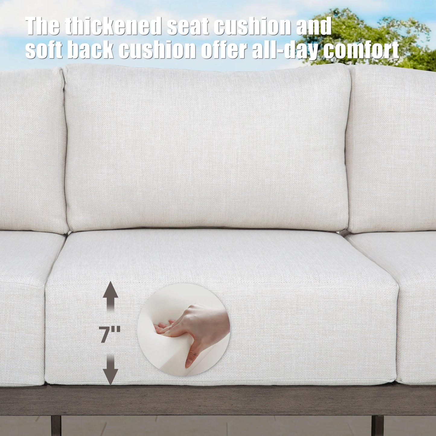 Sereno Aluminum Outdoor Sofa