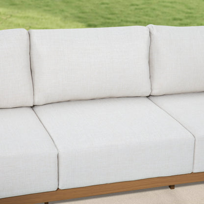 Sereno Outdoor Sofa and 2 Chairs with Round Coffee Table