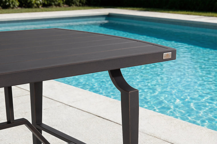 Timeless Bronze Aluminum Patio Dining Table