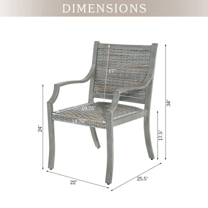 Tampa Outdoor Dining Arm Chair (Set of 2)