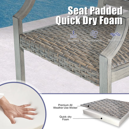 Tampa Outdoor Dining Arm Chair (Set of 2)