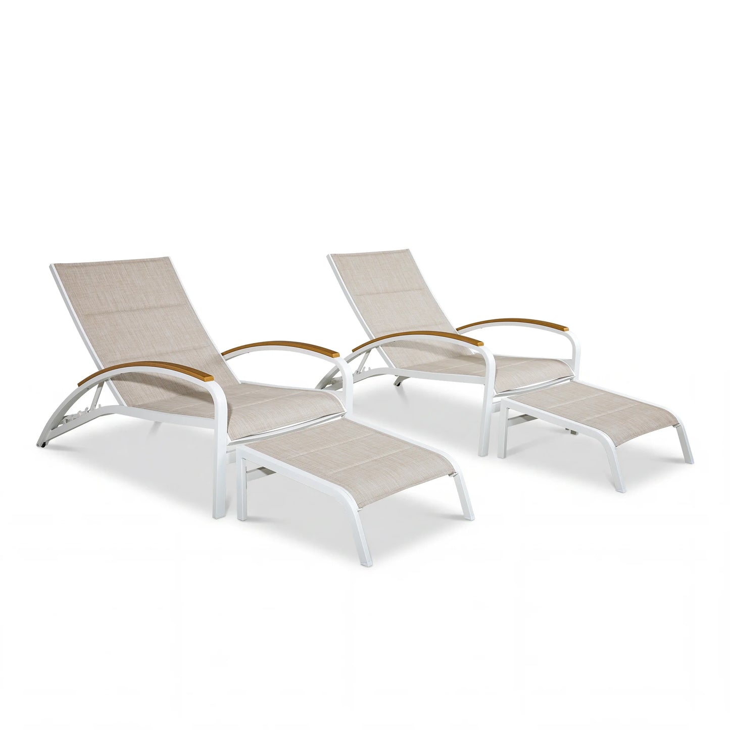Twinpal Convertible Patio Chaise Lounge With Phifertex® Sling Fabric