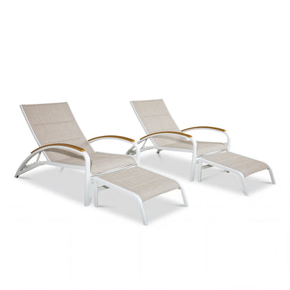 Twinpal Convertible Patio Chaise Lounge With Phifertex® Sling Fabric