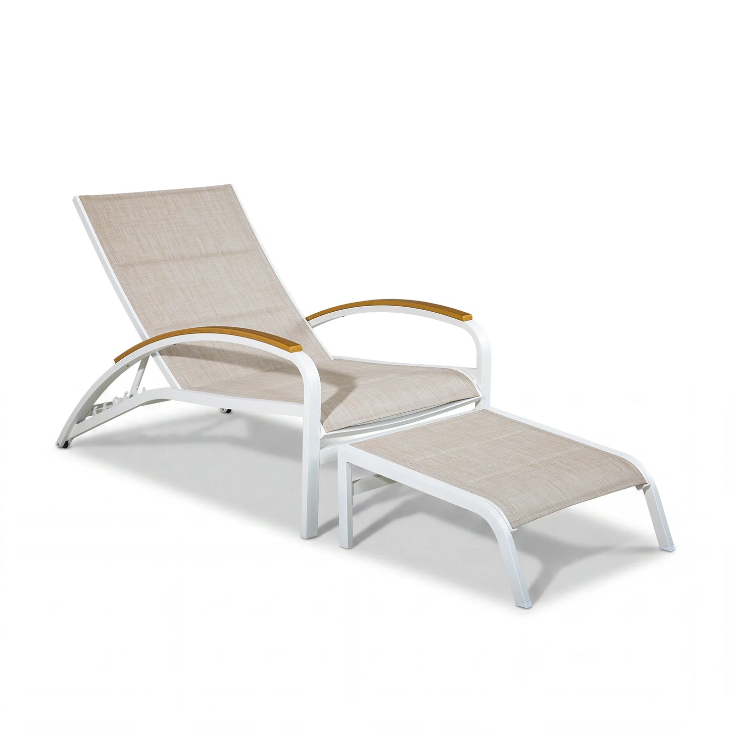 Twinpal Convertible Patio Chaise Lounge With Phifertex® Sling Fabric