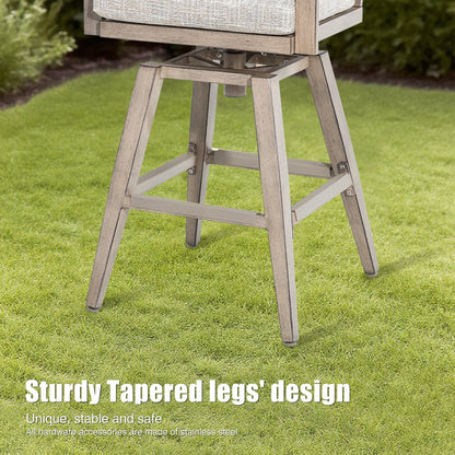 Winston Patio Aluminum Swivel High Bar Stools