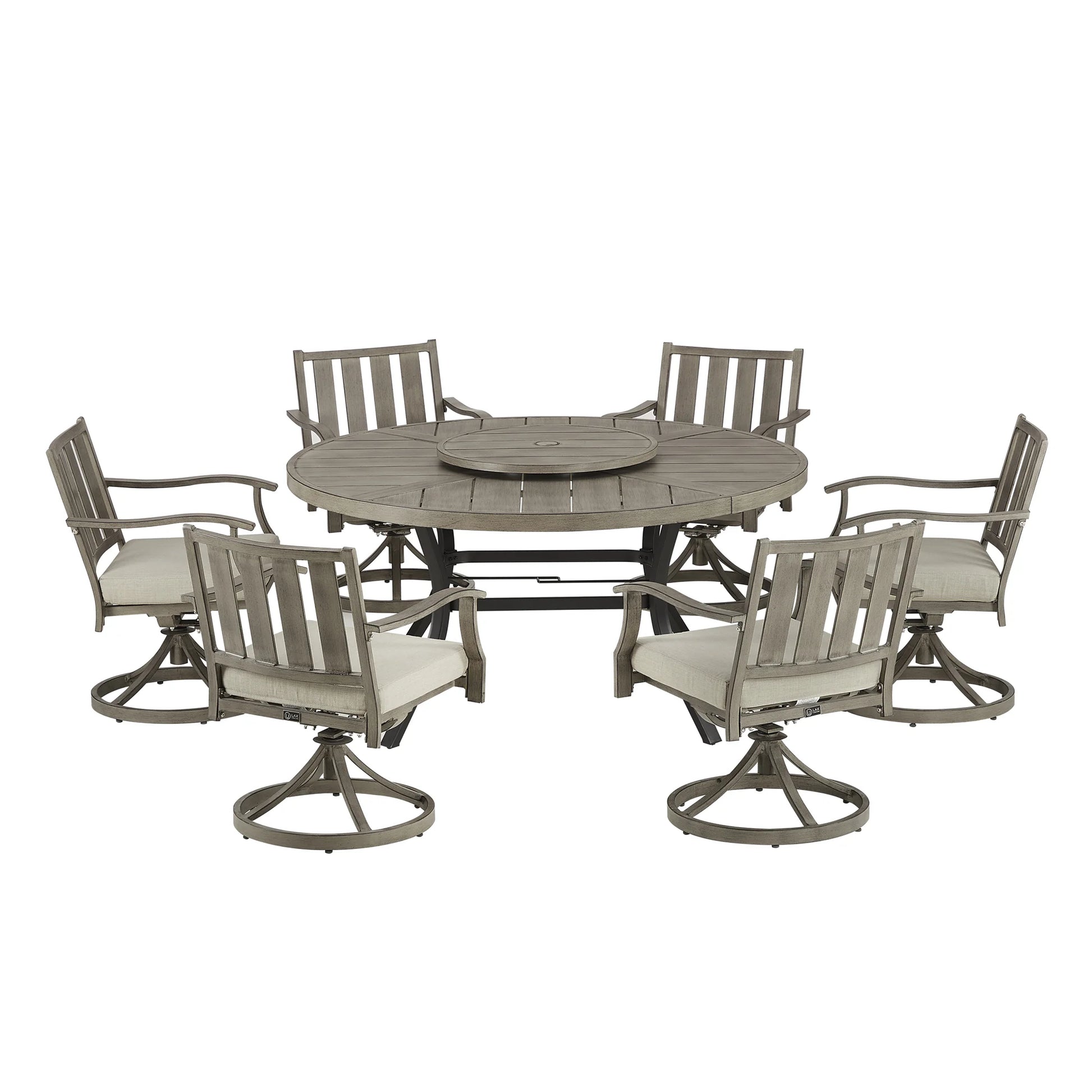 PEAK HOME Azur Round Dining Set With Swivel Chair