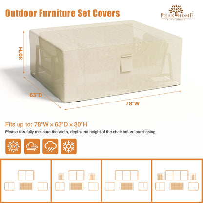 Peak Home Patio Furniture Set Cover