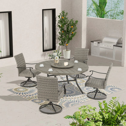 Pavane 5-Piece Patio Round Table Dining Set