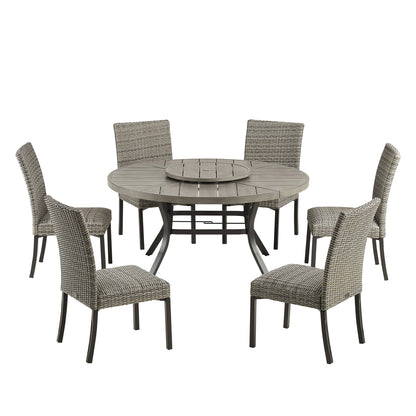 Pavane 7-Piece Outdoor Dining Set With Armless Chair