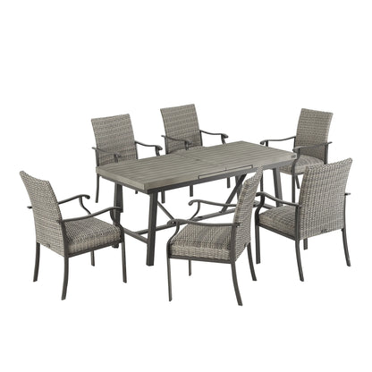 Pavane 7-Piece Patio Automatic Extendable Dining Set