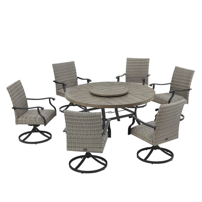 Pavane 7-Piece Patio Round Table Dining Set