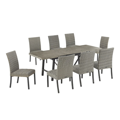 PeakHome Patio Automatic Extendable Dining Set
