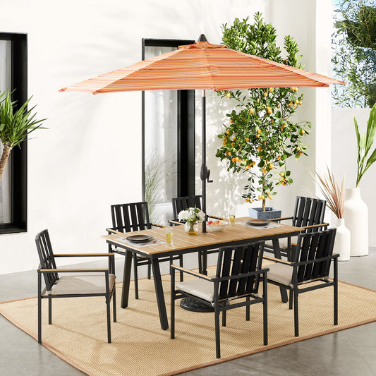 Peakhome Furnishings 7 Piece Rectangular Patio Dining Set