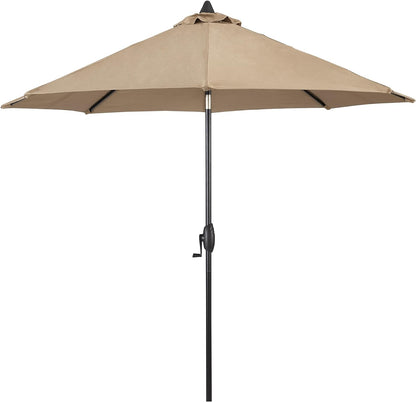 Peakhome Furnishings 9Ft Manual-tilted Patio Round Market Umbrella
