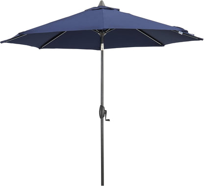 Peakhome Furnishings 9Ft Manual-tilted Patio Round Market Umbrella