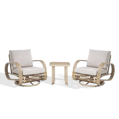 Peakhome Furnishings Arsterie 3 Pieces Aluminum Patio Conversation Set