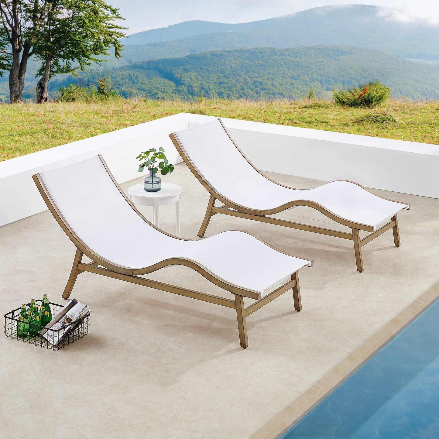 Peakhome Furnishings Coro Patio Chaise Lounge Chair