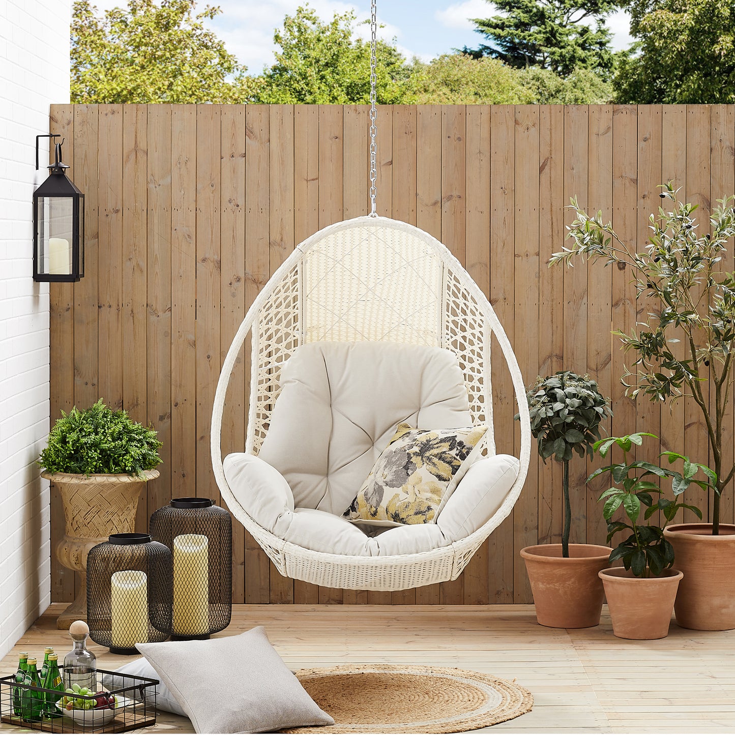 Peakhome Furnishings Patio Wicker Hammocks Egg Chair