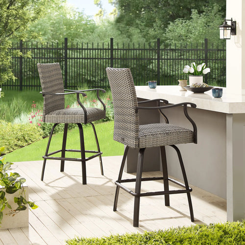 Pavane Outdoor Wicker Bar Stools