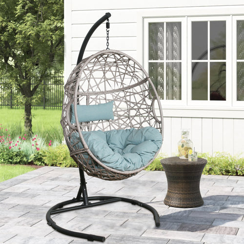 Peakhome Furnishings Wicker Hanging Basket Swing Chair