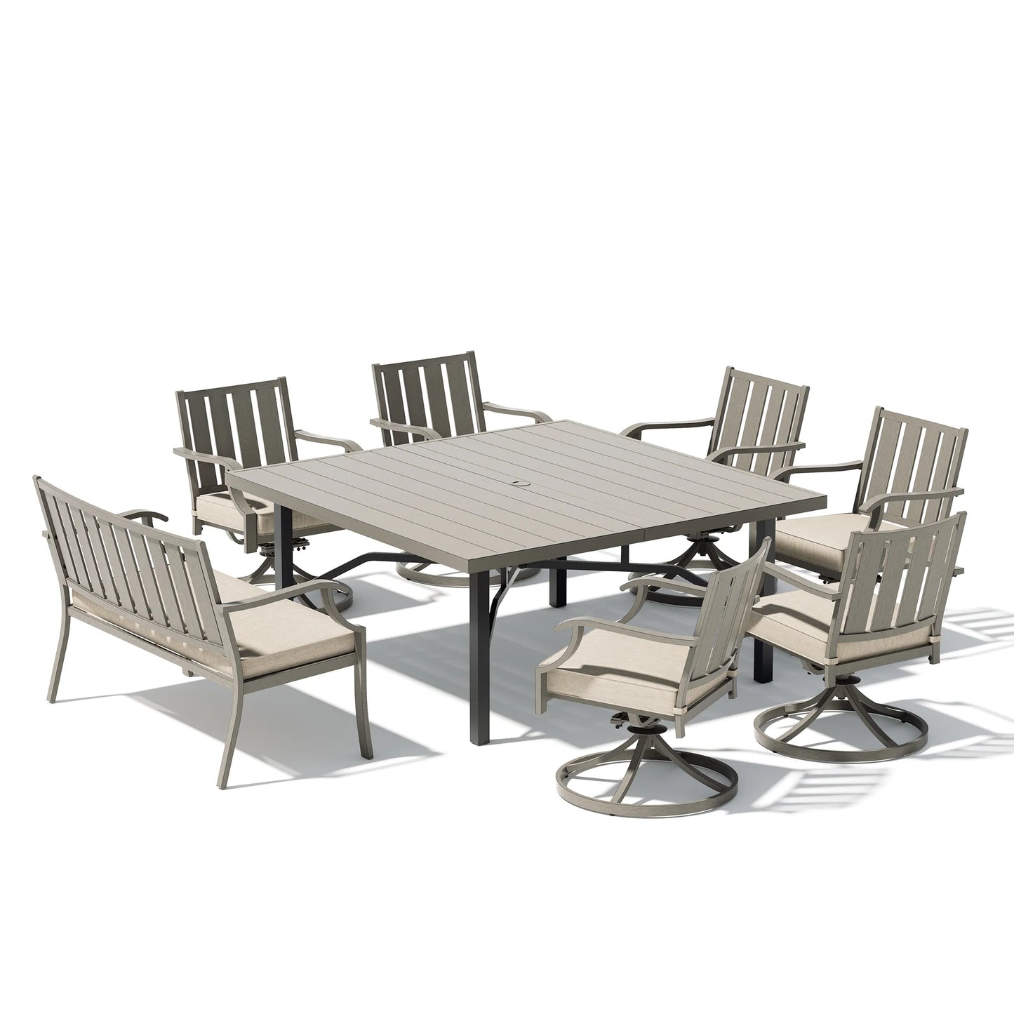 Peakhome Azur Patio 8-Person Square Dining Set