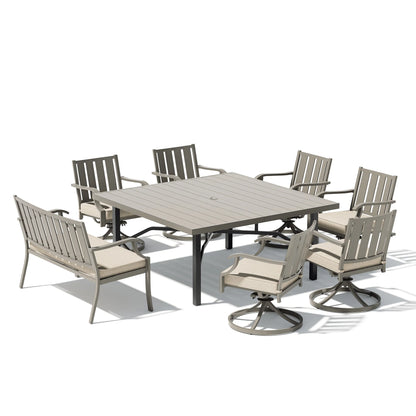 Peakhome Azur Patio 8-Person Square Dining Set