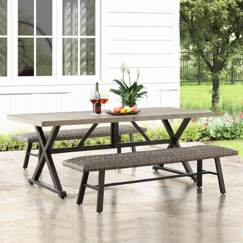 Peakhome Furnishings 3-Pieces Patio Dining Set