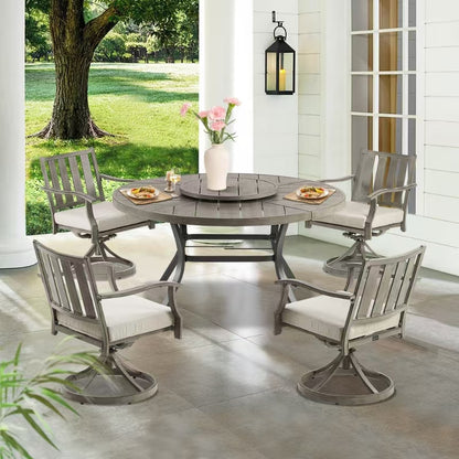 Peakhome Furnishings 4-Person Patio Round Dining Set