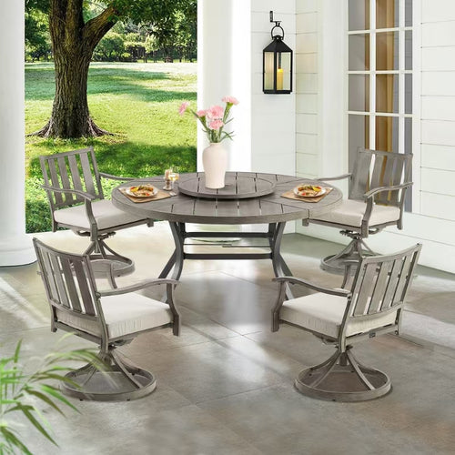 Peakhome Furnishings 4-Person Patio Round Dining Set