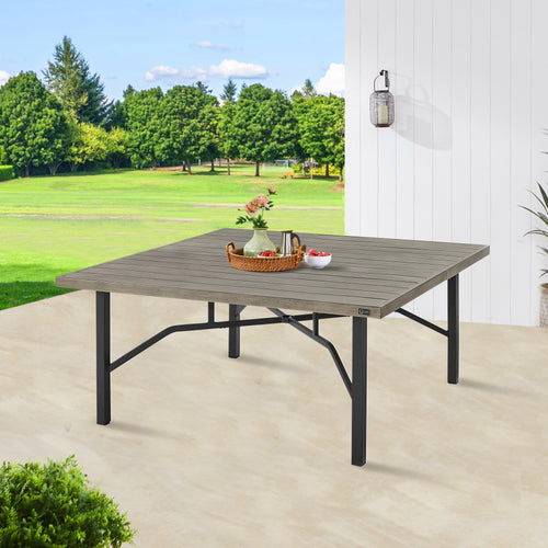 Peakhome Furnishings Aluminum Patio Square Dining Table