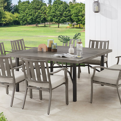 Peakhome Furnishings Aluminum Patio Square Dining Table