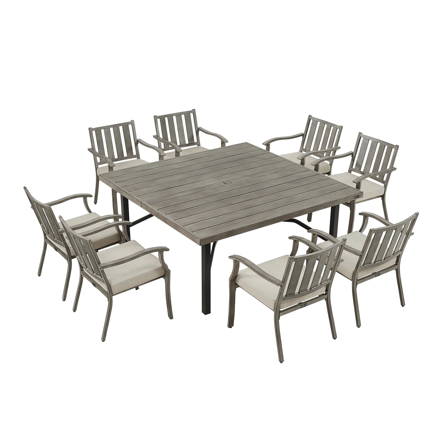 Peakhome Furnishings Azur 8-Person Square Patio Dining Set