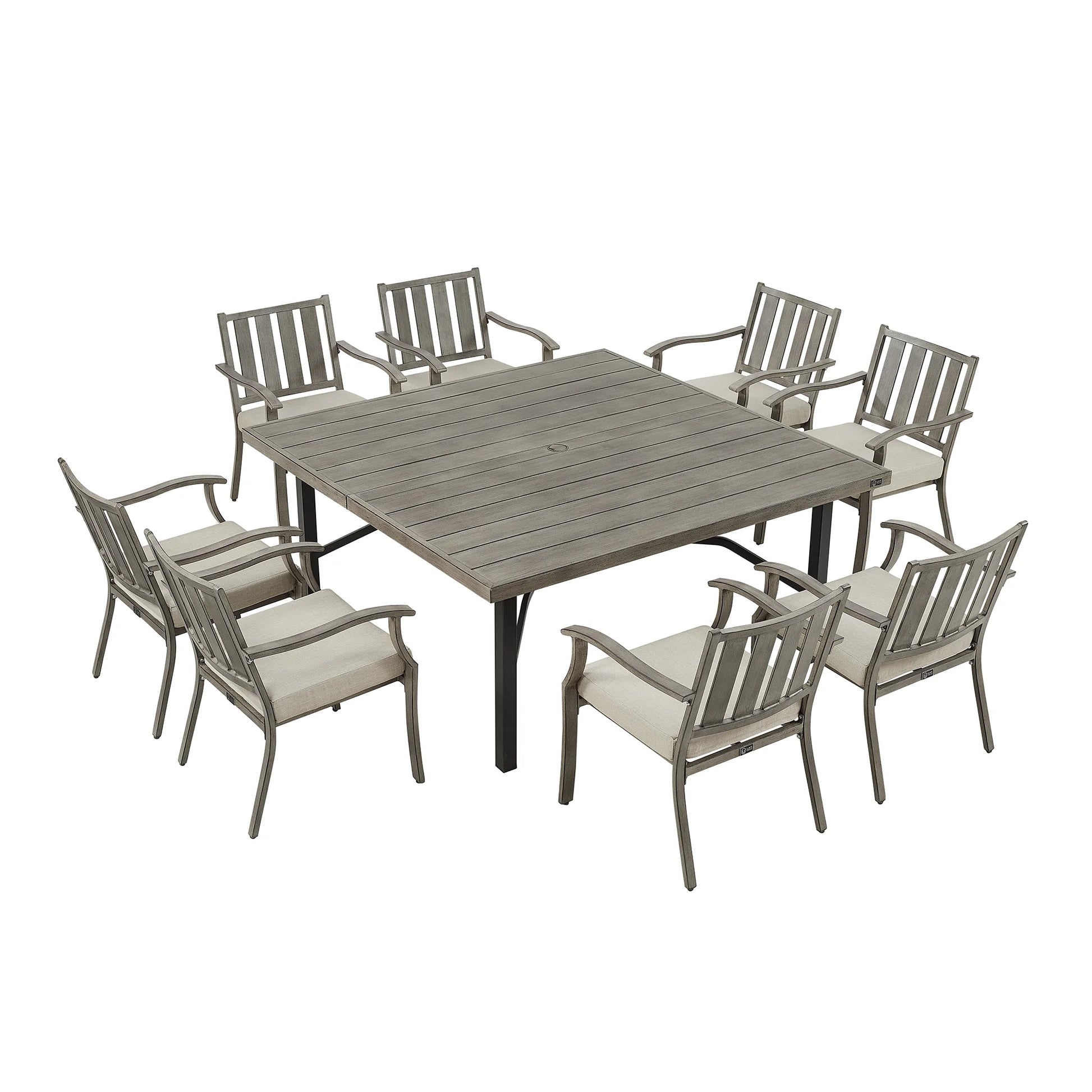Peakhome Furnishings Azur 8-Person Square Patio Dining Set