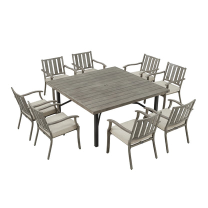 Peakhome Furnishings Azur 8-Person Square Patio Dining Set