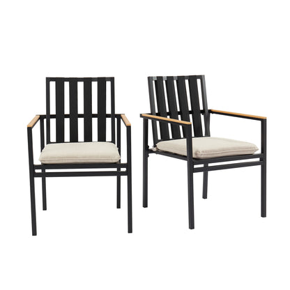 Peakhome Furnishings Patio Dining Chair with Cushion (Set of 2)