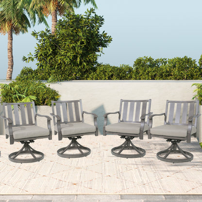 Peakhome Furnishings Patio Swivel Dining Chair