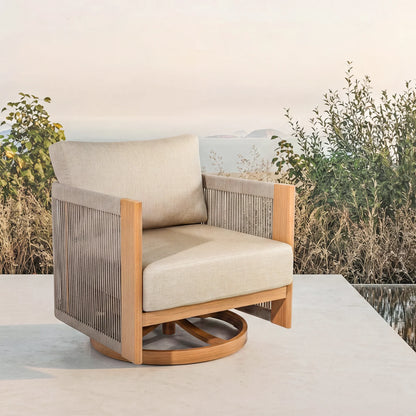 Positano Aluminum Patio Swivel Chair
