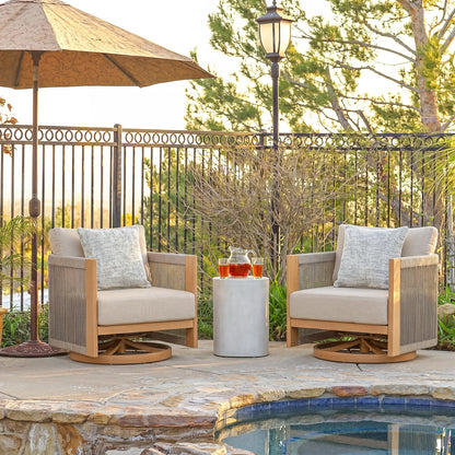 Positano Aluminum Patio Swivel Chair